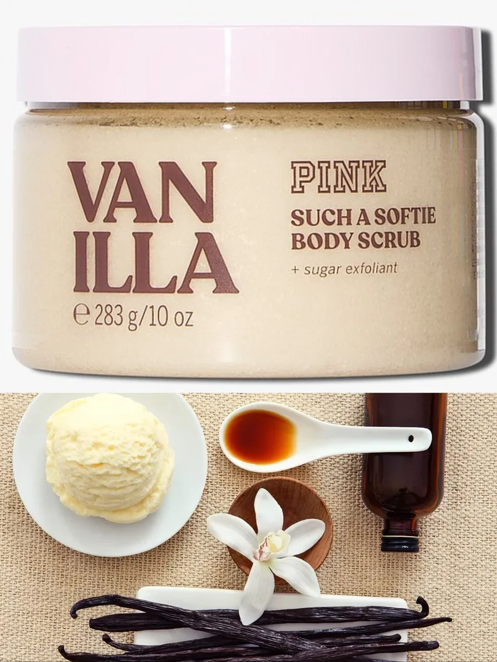 PINK Victoria's Secret Vanilla Such A Softie Sugar Exfoliating Body Scrub 10oz